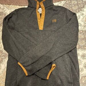 Cinch Mustard Yellow and Charcoal Jacket with Logo Patch
